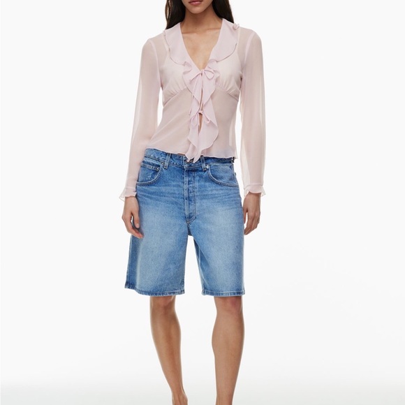 Aritzia frenchy blouse (limited color lilac) - Picture 2 of 7